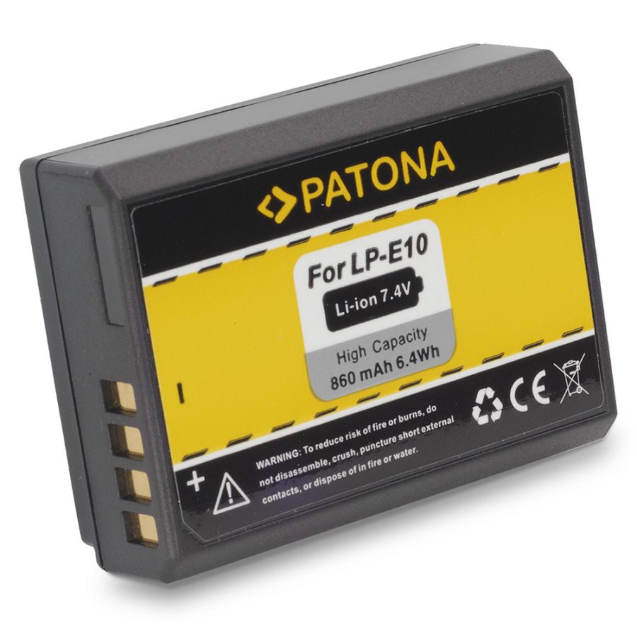 Patona LP-E10 baterija za EOS 1100D, 1200D, 1300D Lithium-Ion Battery Pack 860mAh 7.4V LPE10