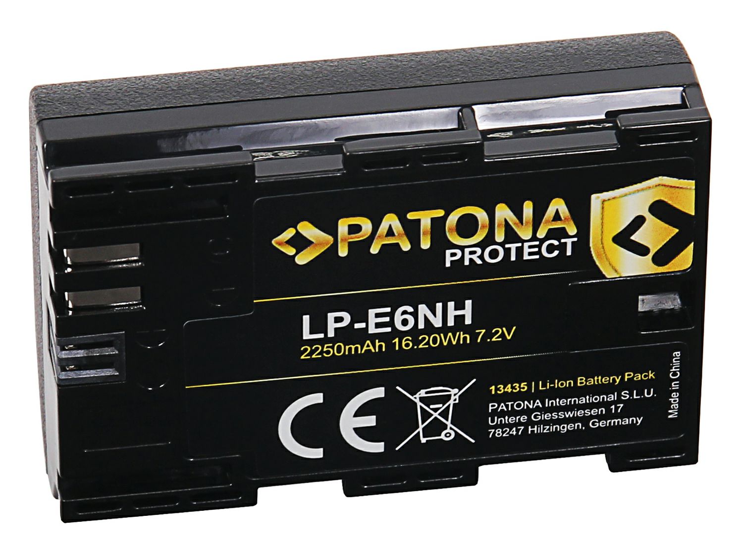Patona LP-E6NH Protect 2250mAh 7.2V 16.2Wh baterija za Canon EOS R5 EOS R6