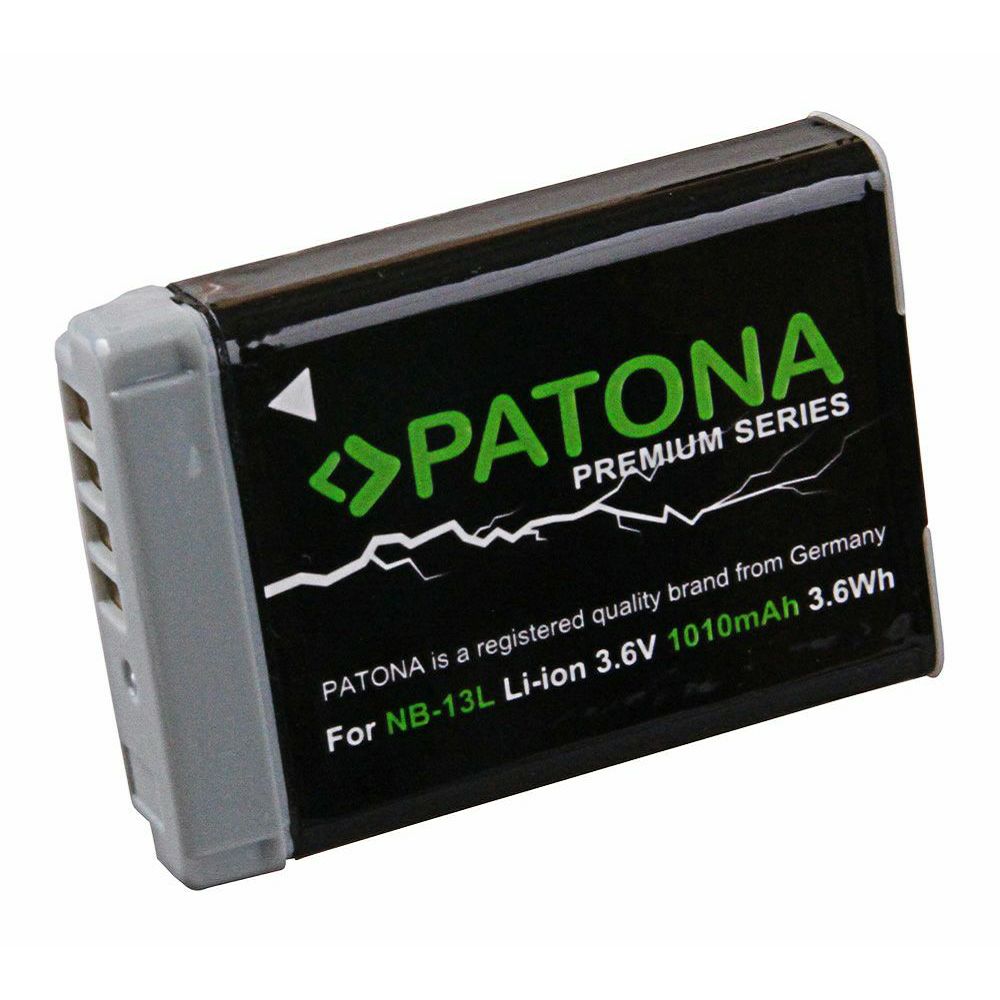 Patona NB-13L Premium 1010mAh 3.6Wh 3.6V baterija za Canon PowerShot G7x II, G9x II, G5x, G3x, G7x, G9x, SX720 HS Lithium-Ion Battery Pack