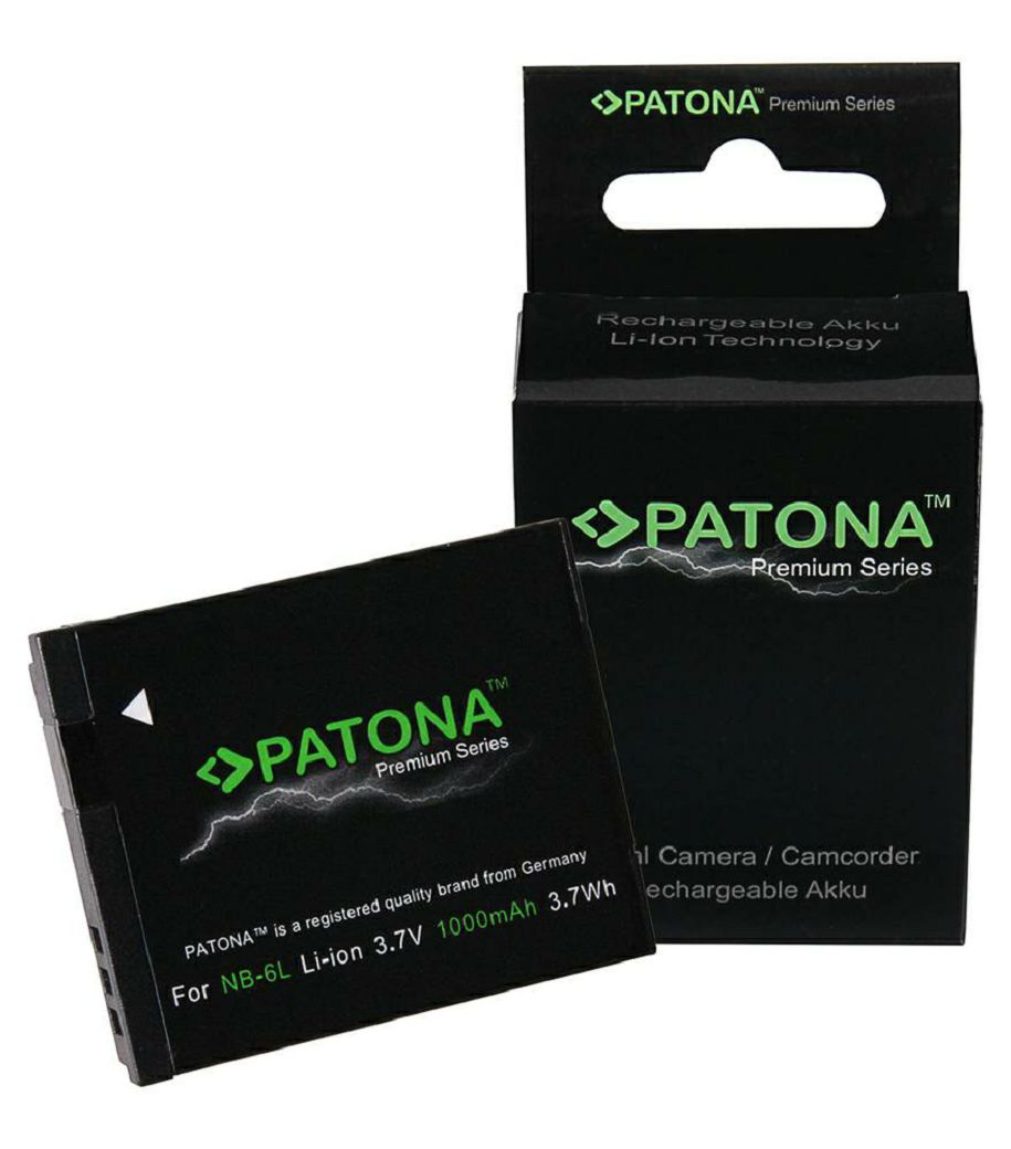 Patona NB-6L Premium 1000mAh 3.7Wh 3.7V baterija za Canon PowerShot D20, ELPH 500, S95, SD1300 IS, SD3500 IS, SD4000 IS, SD770 IS, SD980 IS, SX260 HS, SX280 HS, SX500 IS, S120, SX510 HS i SX170 IS