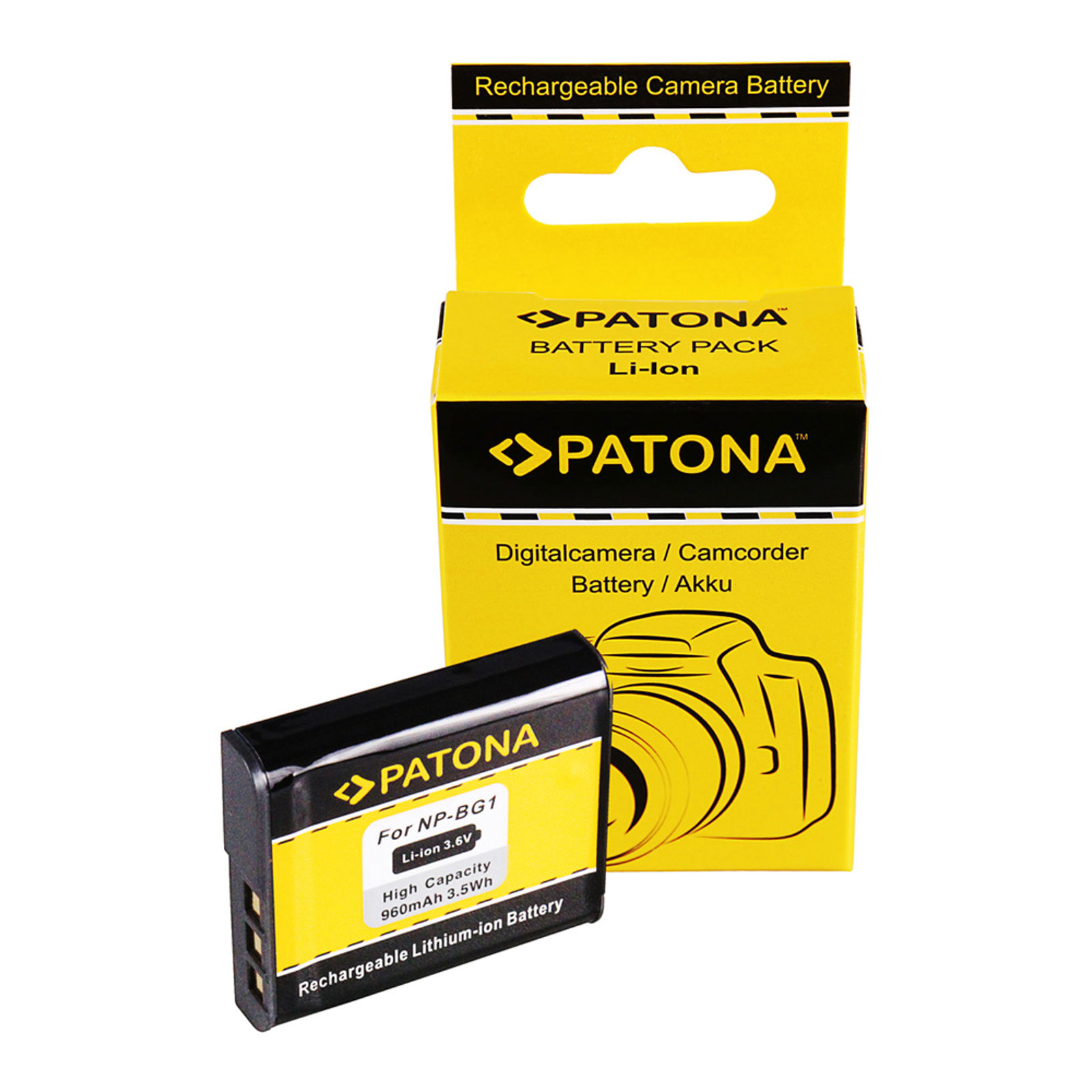 Patona NP-BG1 960mah 3.7Wh 3.5V baterija za Sony CyberShot DSC H55 DSC H70 DSC H90 DSC HX10V, DSC HX20V, DSC HX5V, DSC HX7V, DSC HX9V, DSC WX1, DSC WX10
