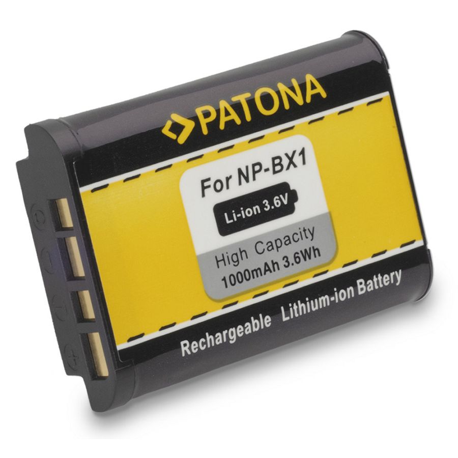 Patona NP-BX1 1000mAh 3.6V 3.6Wh baterija za Sony CyberShot DSC-HX300, DSC-HX400, DSC-HX50V, DSC-HX60, DSC-HX90, DSC-H400, DSC-RX1, DSC-RX1R, DSC-RX100, DSC-RX100 III, DSC-RX100M4, DSC-WX300 RX100