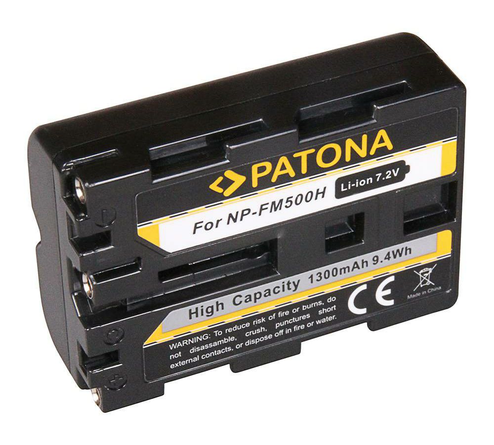 Patona NP-FM500H 1300mAh 7.2V 9.4Wh baterija za Sony Alpha SLT-A99 SLT-A77 SLT-A65 SLT-A58 SLT-A57 A900 A850 A700 A550 A500 A450 A350 A300 A200 FM500H FM500 Lithium-ion Battery Pack