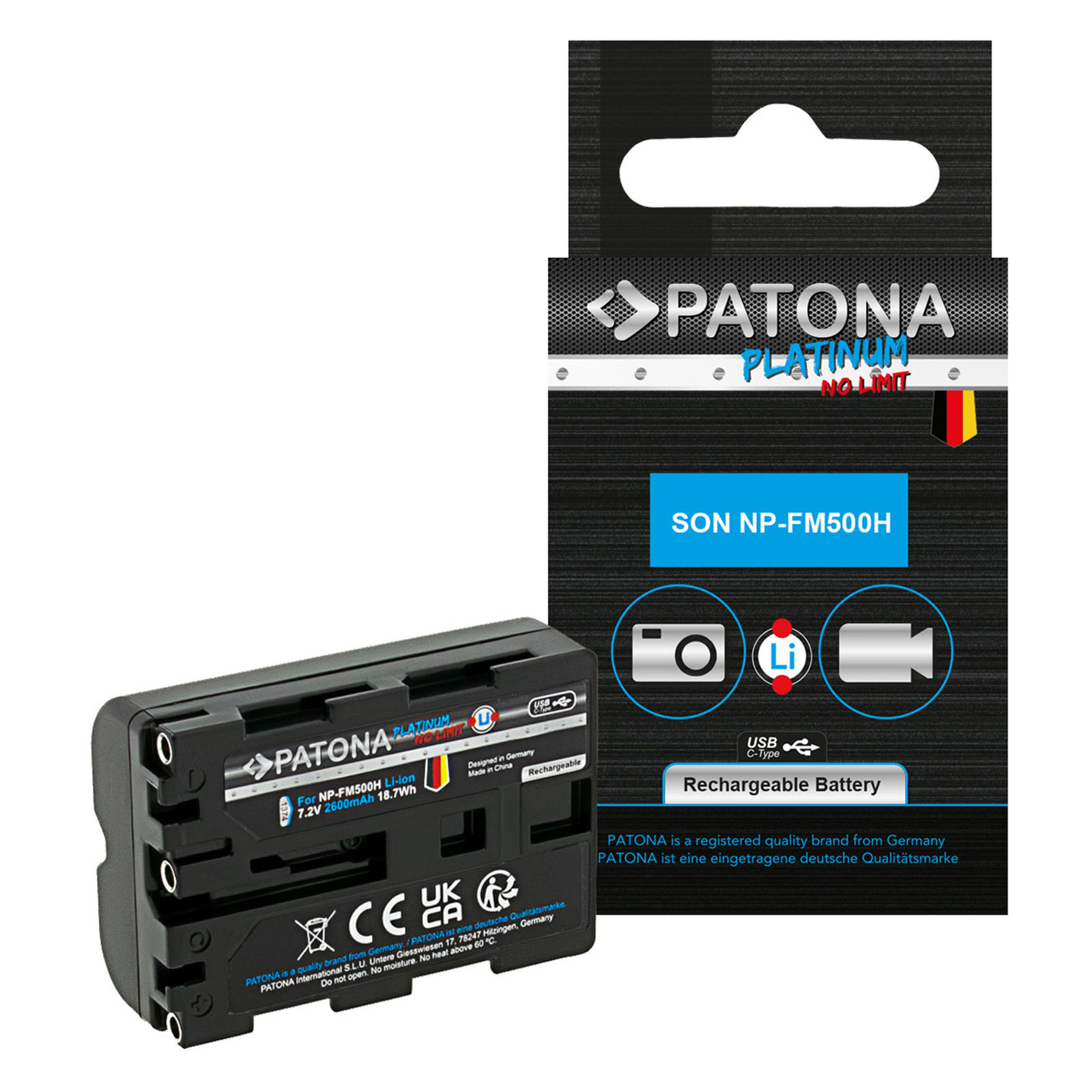 Patona punjač za GoPro HERO8, HERO7, HERO6, HERO5, AABAT-001 bateriju Dual USB Charger (AABAT-001, AHDBT-501, AHDBT-801, AHDBT-701, AABAT-00, AHDBT-5)