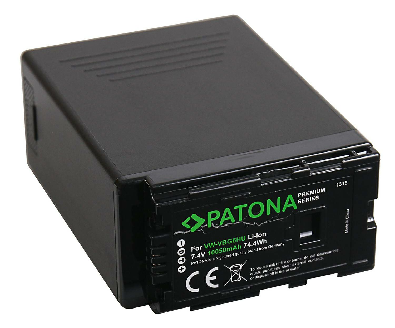 Patona VW-VGB6 Premium 10050mAh 7.4V 74.4Wh baterija za Panasonic HDC-HS700 NV-GS320 NV-GS330 PV-GS500 SDR-H18 SDR-H200 VDR-D220