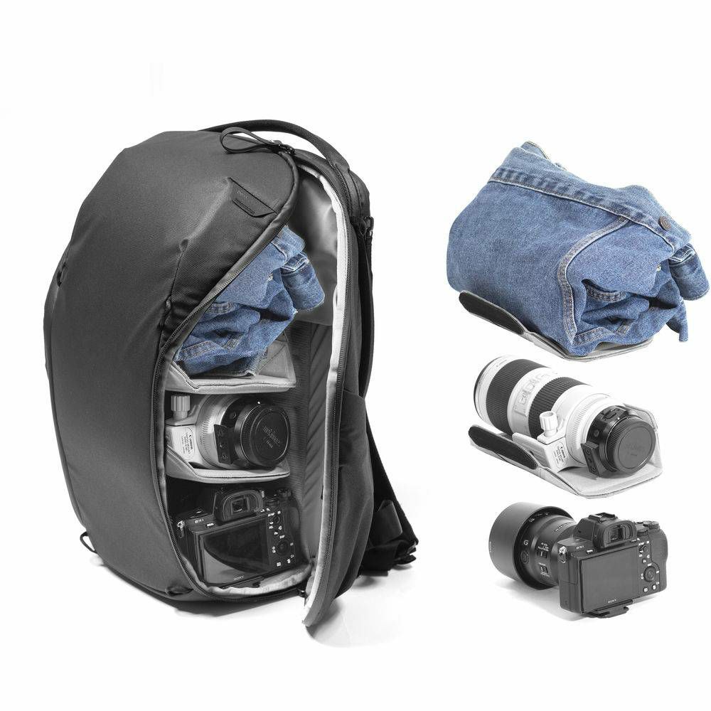 Peak Design Everyday Backpack Zip 20L v2 Black crni ruksak za fotoaparat i foto opremu (BEDBZ-20-BK-2)