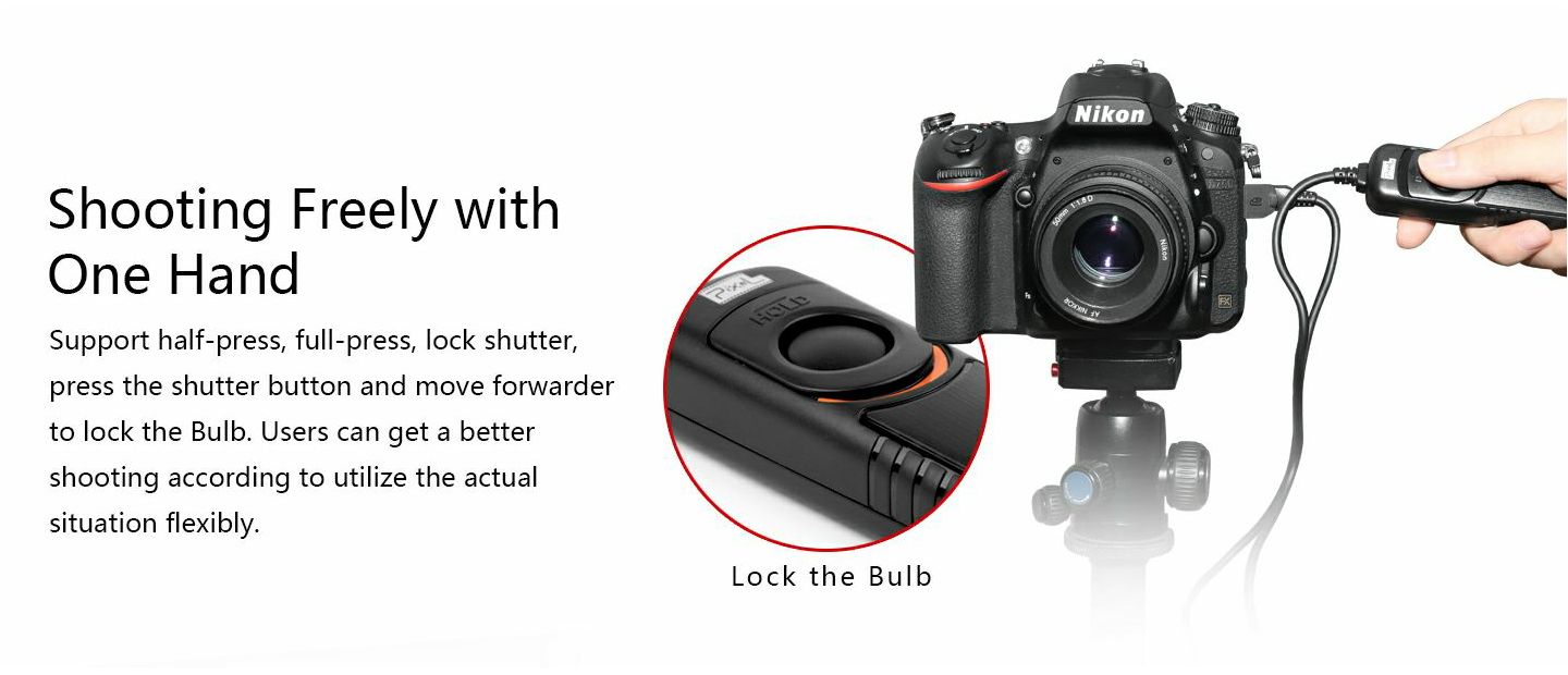 Pixel RC-201 E3 (C1) žičani daljinski okidač za fotoaparat Canon EOS 80D, 70D, 60D, 77D, 200D, 2000D, 4000D, 760D, 800D, 750D, 700D, 650D, 600D, 550D, 500D, 450D, 1300D, 1200D, 1100D, 1000D Shutter