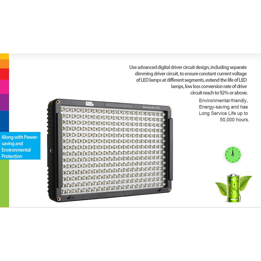 Pixel Sonnon DL-913 Dimmable LED Lamp panel rasvjeta za video snimanje