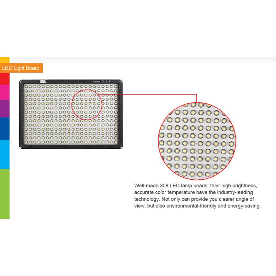 Pixel Sonnon DL-913 Dimmable LED Lamp panel rasvjeta za video snimanje