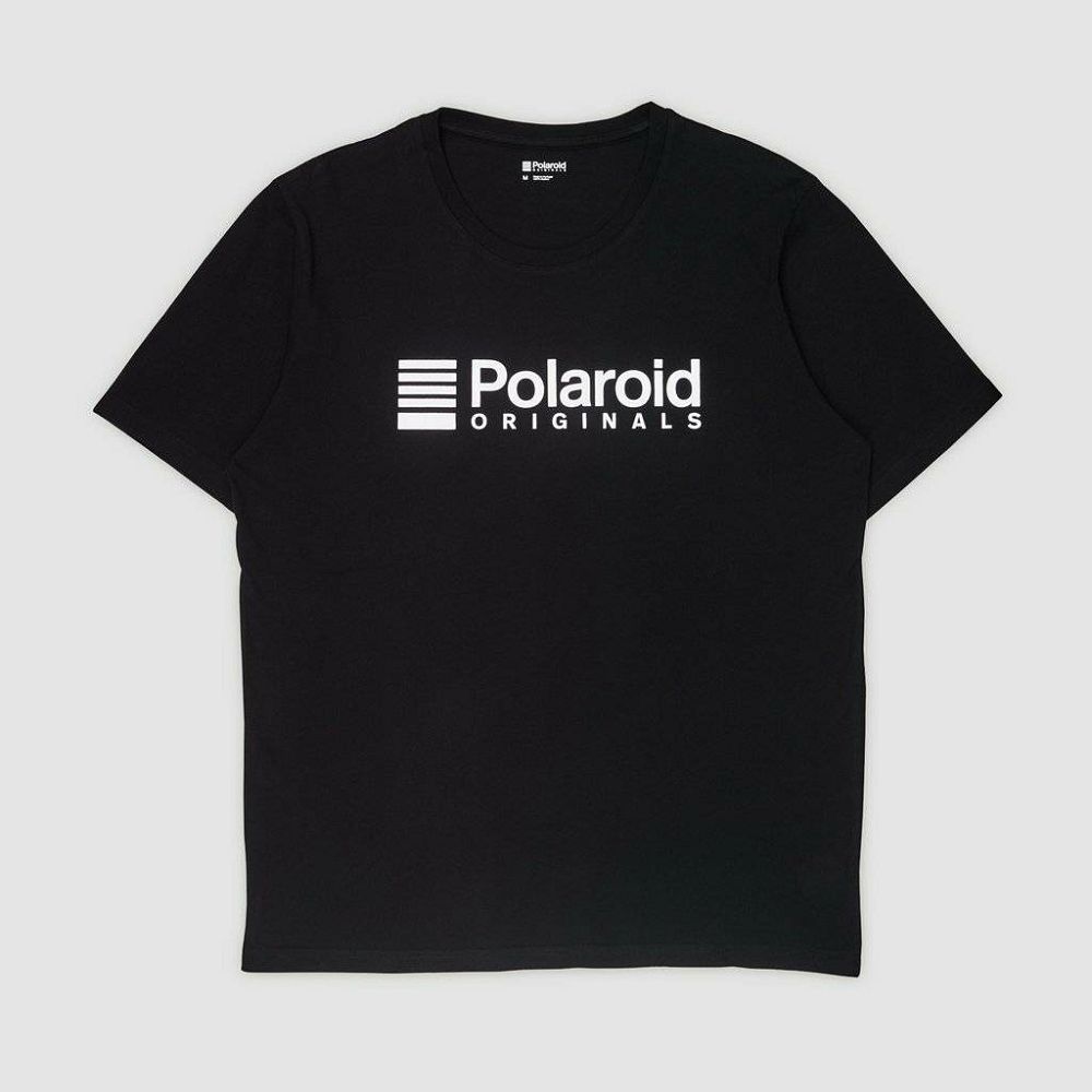 Polaroid Originals Black T-Shirt White Logo KIT komplet majice 1x (S) + 2x (M) + 2x (L) + 1x (XL)