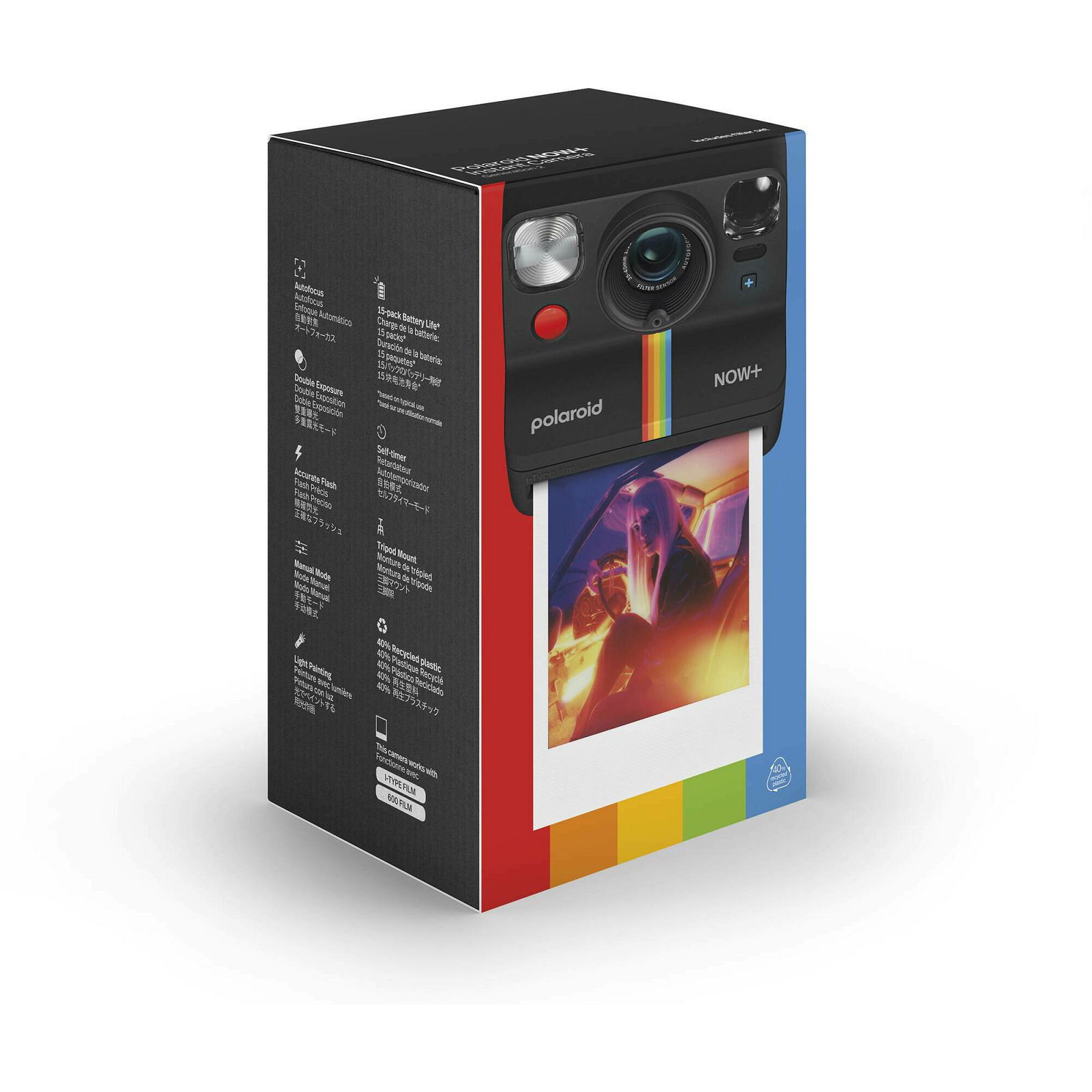 Polaroid Originals Now+ 2 Black crni instant fotoaparat s trenutnim ispisom fotografije (009076)