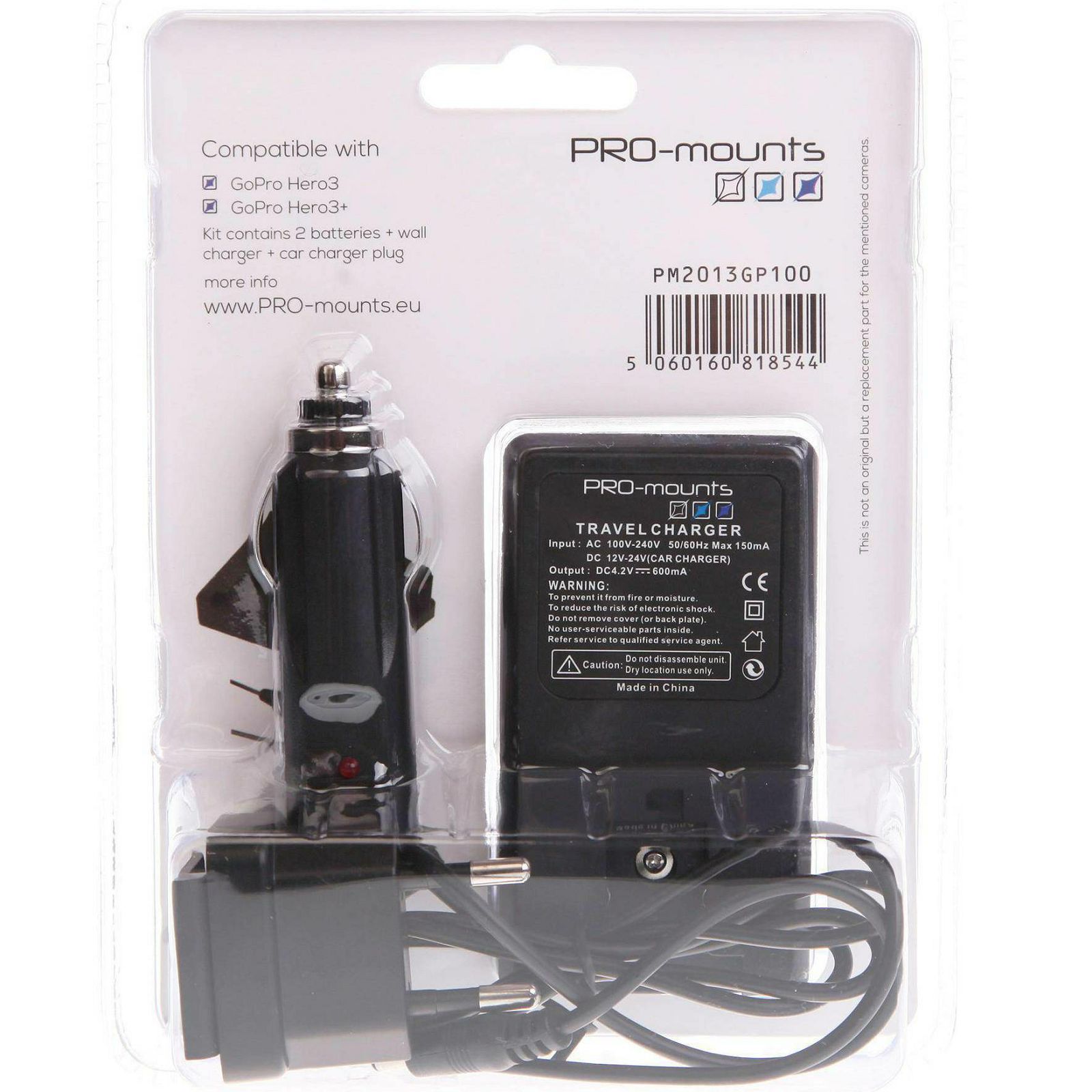 PRO-mounts Battery Kit + Charger 1180mAh baterije i punjač za GoPro HERO 3 i 3+