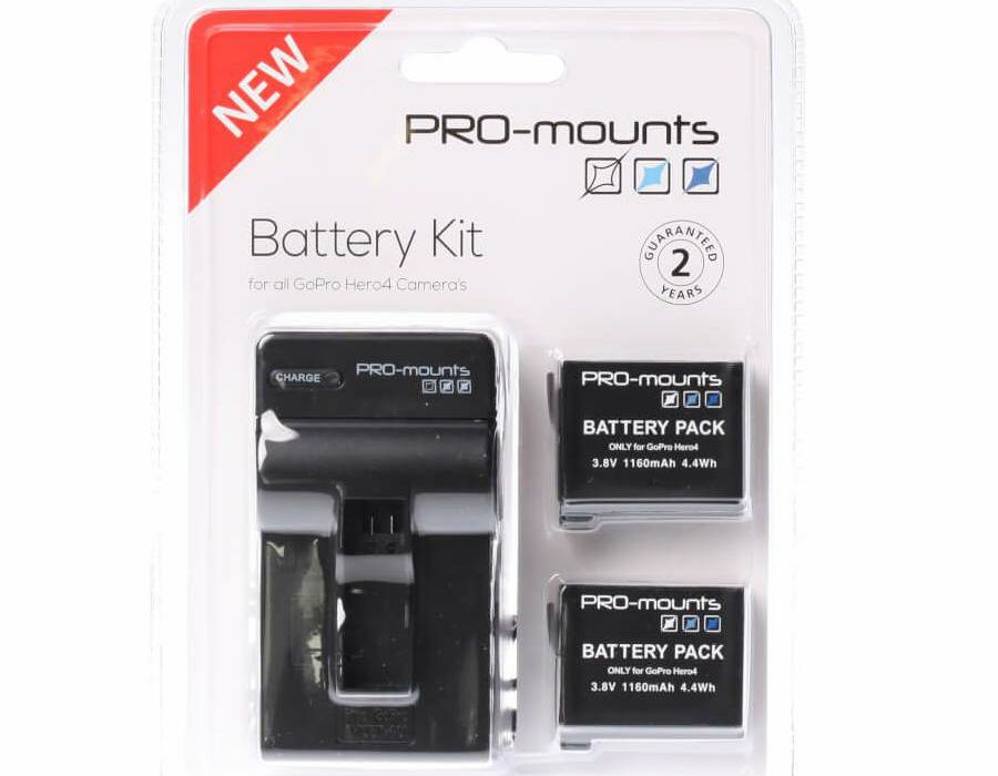 PRO-mounts Battery Kit + Charger 1180mAh baterije i punjač za GoPro HERO 4