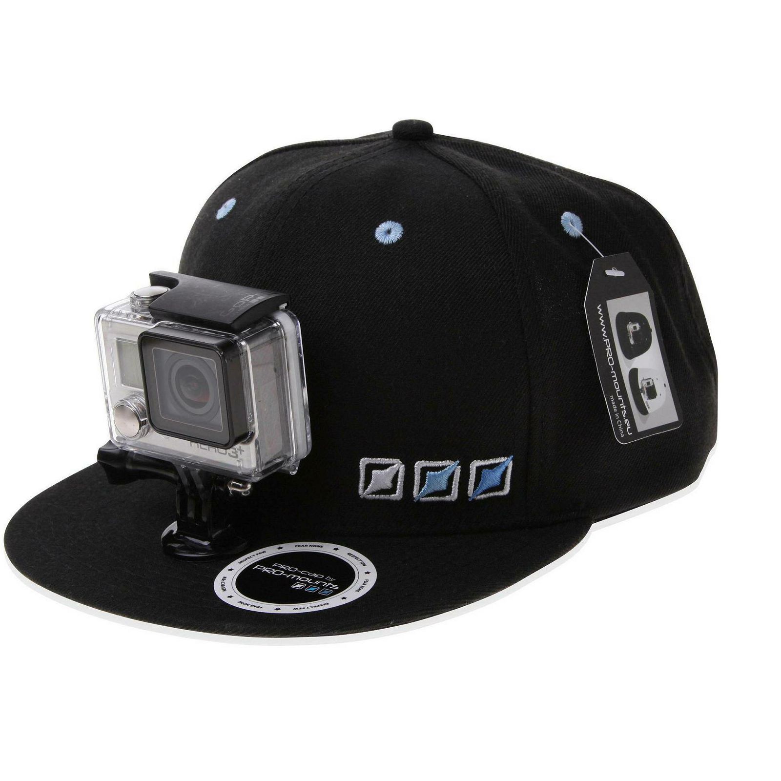 PRO-mounts PRO-cap Black kapa s integriranim nosačem za GoPro akcijske kamere