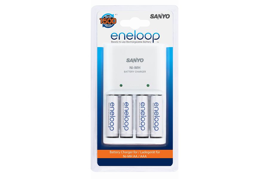 Sanyo Eneloop MQN04-E-4-3UTG punjač + 4xAA punjive baterije ready to use