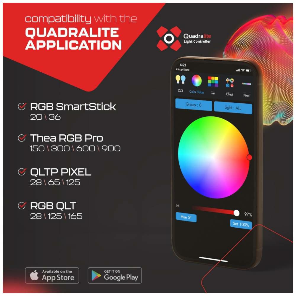 Quadralite QLT 28 LED tube RGB