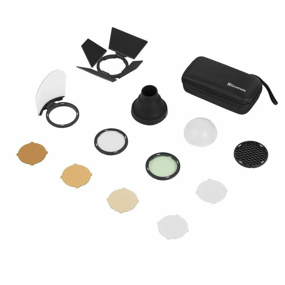 Quadralite Reporter 200 TTL Round Head Accessory Kit