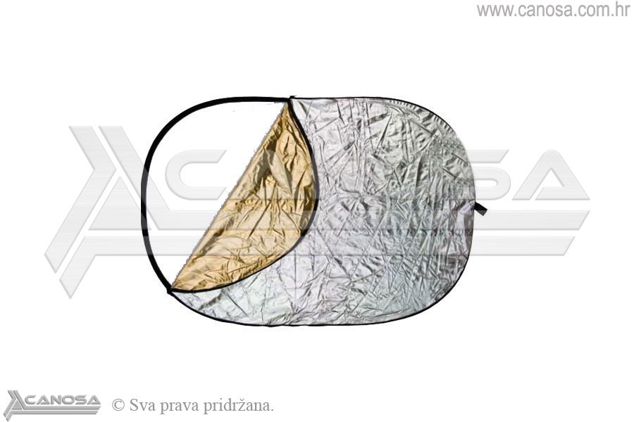 Quantuum dosvjetljivač 5u1 120x180cm bijeli srebreni zlatni crni transparentni 5-in-1 Collapsible Reflector Disc