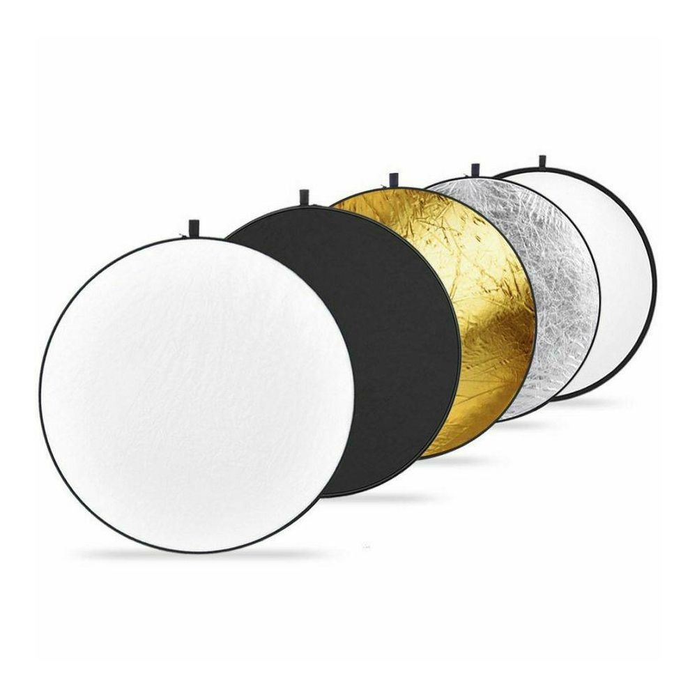 Quenox dosvjetljivač 5u1 80cm bijeli srebreni zlatni crni transparentni 5-in-1 Collapsible Reflector Disc