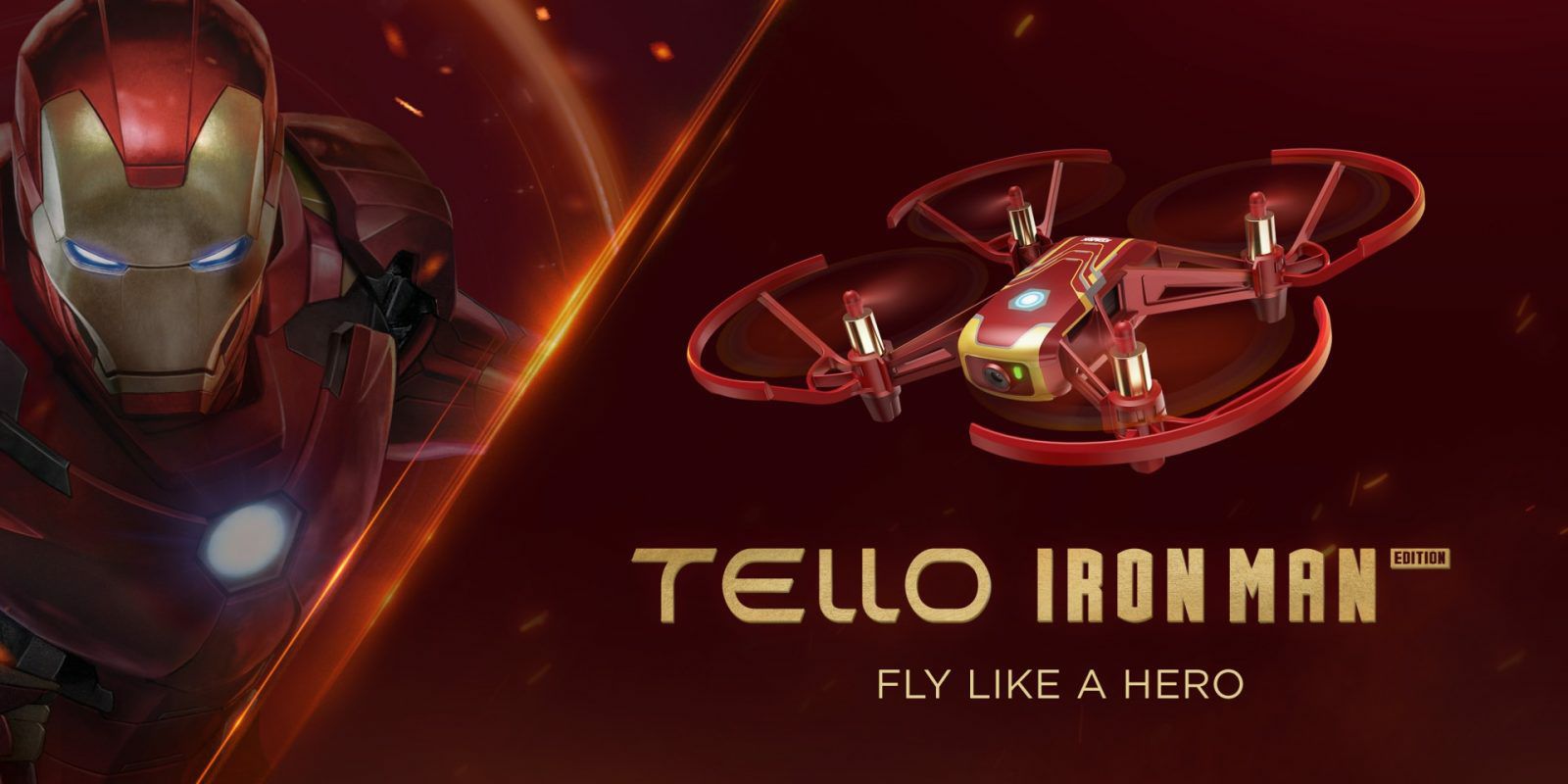 Ryze Tech Tello Iron Man Edition powered by DJI Quadcopter Flight tech dron s kamerom za snimanje iz zraka 13min, 100m, 720p (CP.TL.00000002.01)