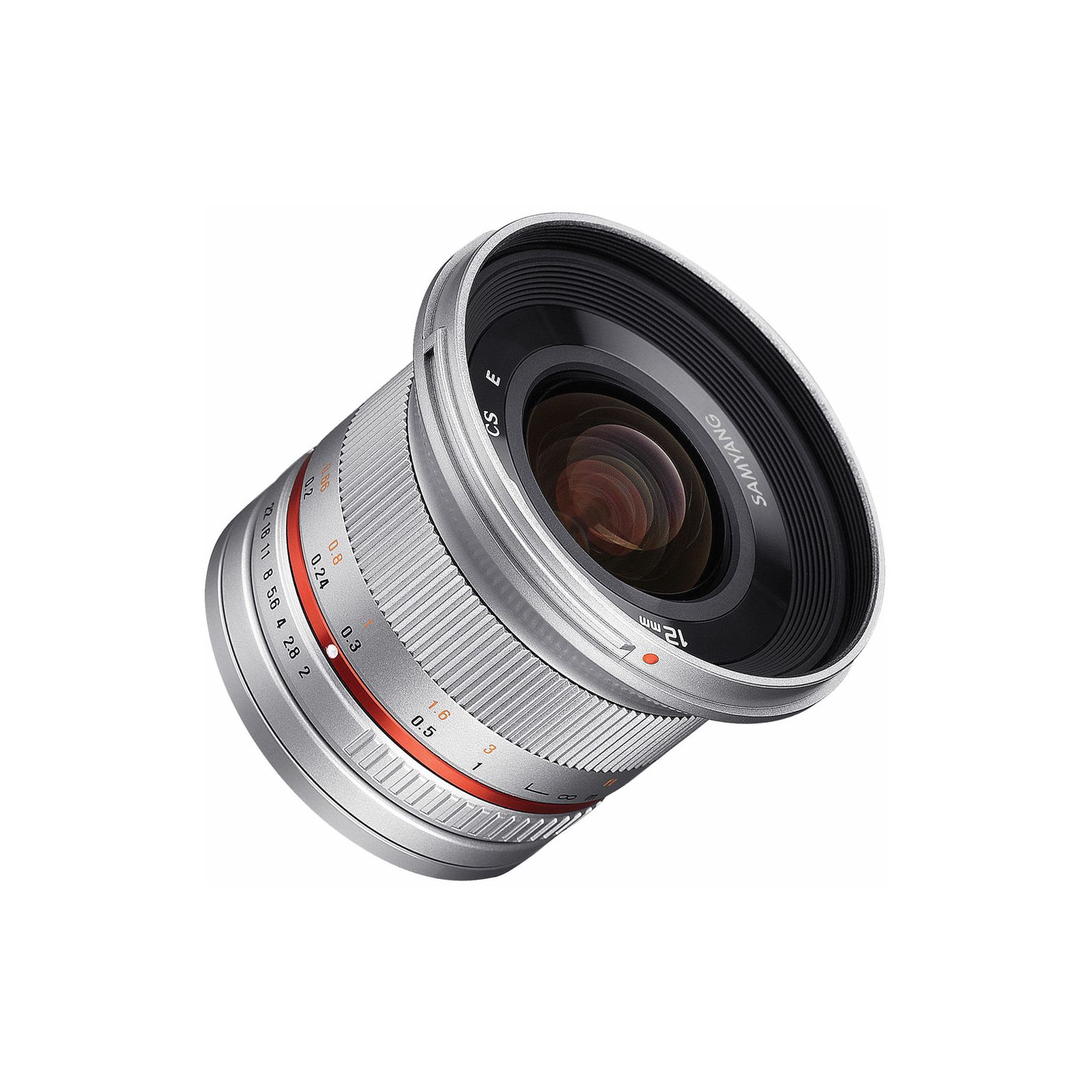 Samyang 12mm f/2 NCS CS Silver širokokutni objektiv za Olympus Panasonic MFT micro4/3"