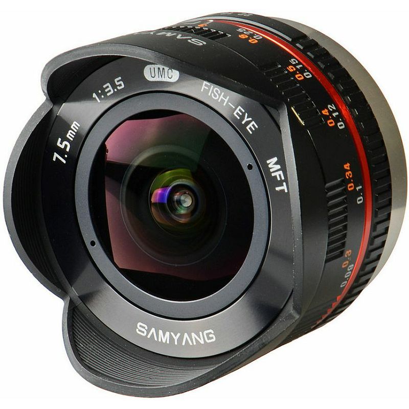 Samyang 7.5mm f3.5 UMC fisheye objektiv Black crni fish-eye fish eye za MFT micro m4/3" Olympus Panasonic fotoaparate