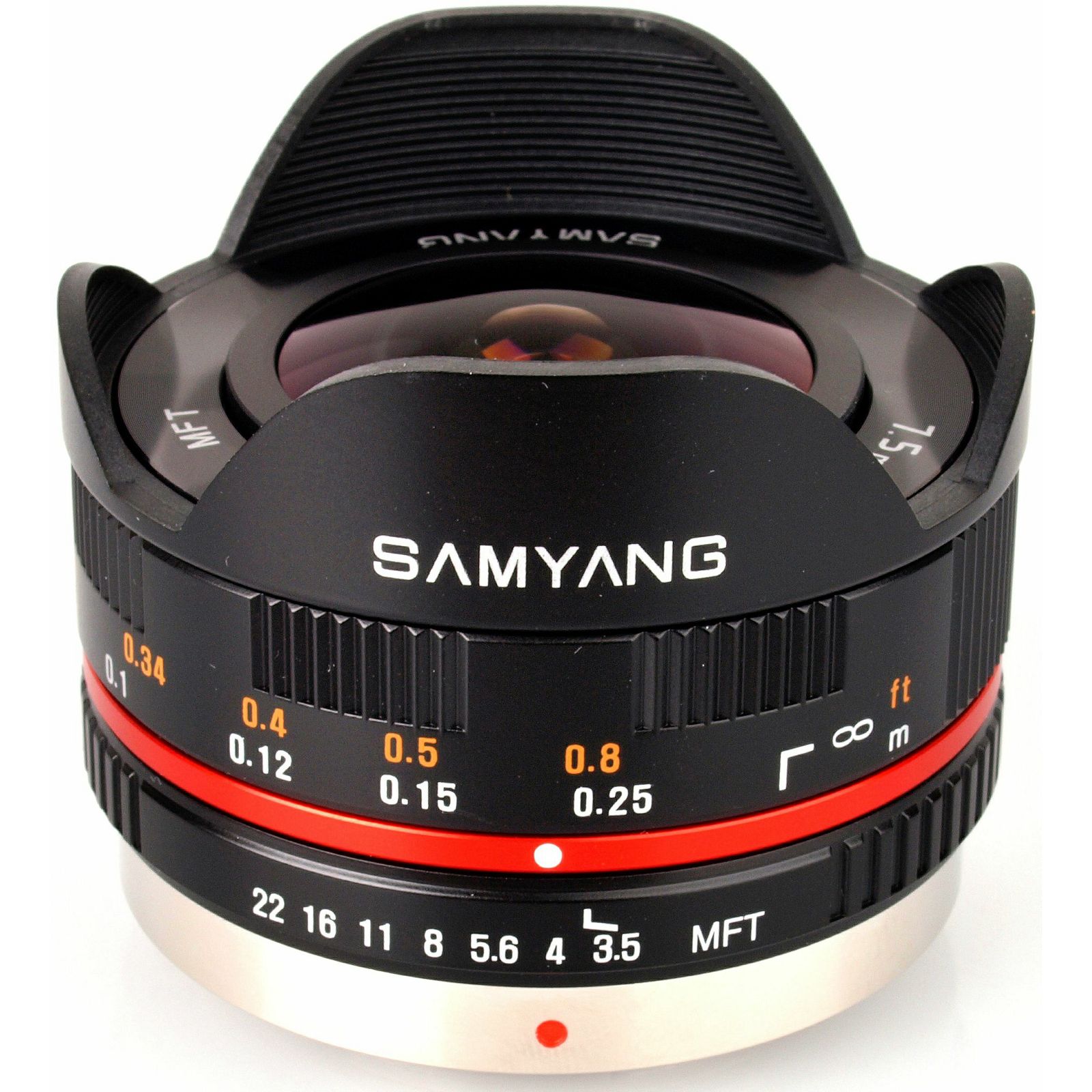 Samyang 7.5mm f3.5 UMC fisheye objektiv Black crni fish-eye fish eye za MFT micro m4/3" Olympus Panasonic fotoaparate