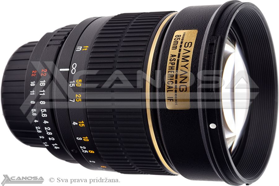 Samyang 85mm f/1.4 IF MC Aspherical Multi-Coated telefoto objektiv za Canon EF