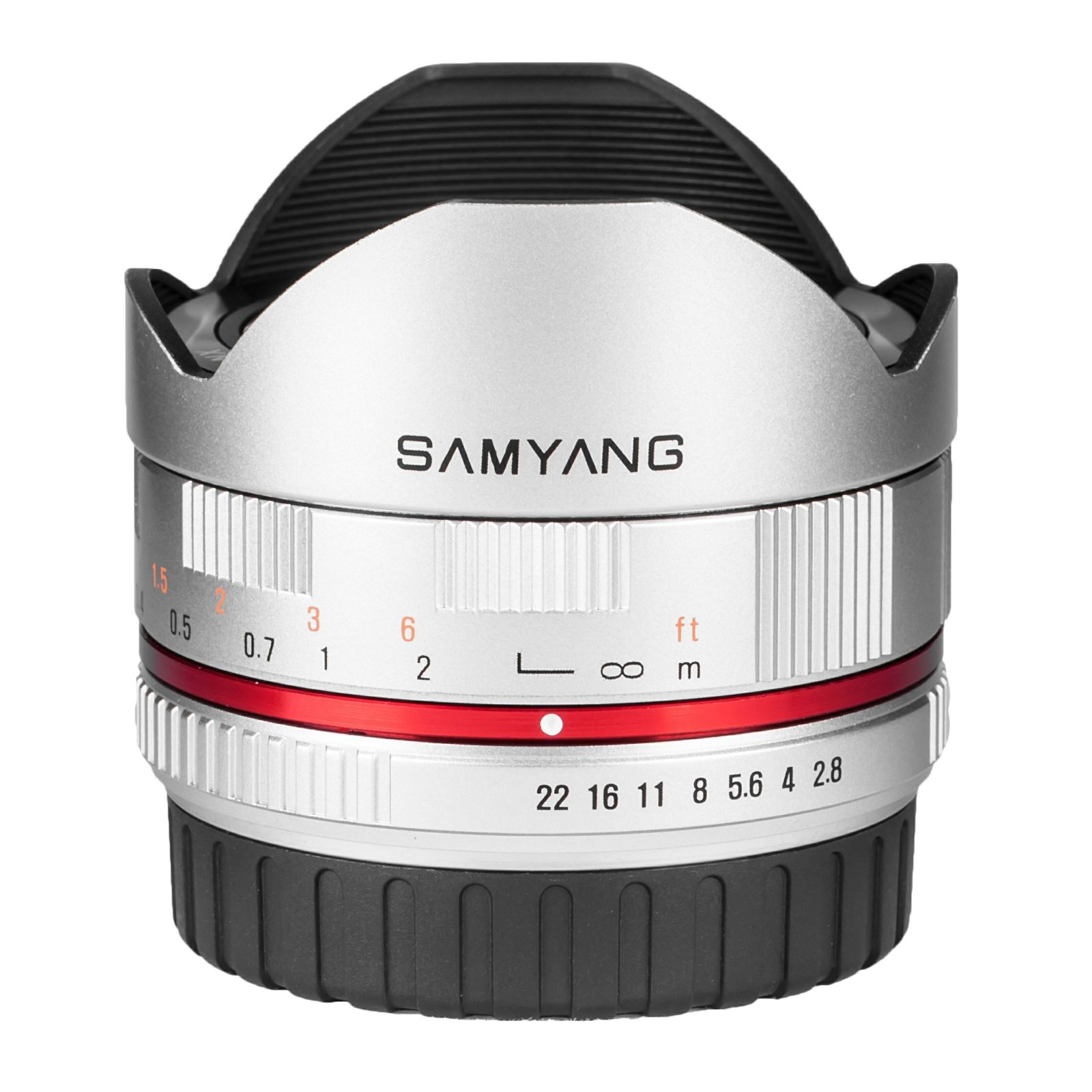 Samyang 8mm f2.8 UMC Fish-eye Samsung NX srebreni F/2.8 F/2,8