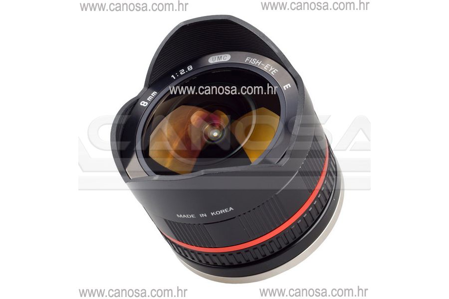 Samyang 8mm f/2.8 UMC Fisheye CS Silver objektiv za Sony E-Mount Fish-eye prime lens F2.8 F/2,8 srebreni