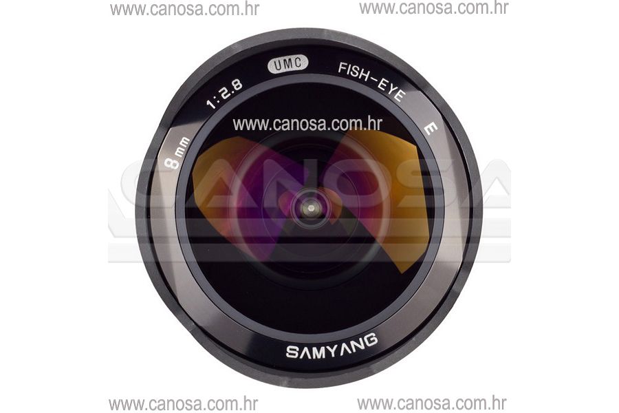 Samyang 8mm f/2.8 UMC Fisheye CS Silver objektiv za Sony E-Mount Fish-eye prime lens F2.8 F/2,8 srebreni