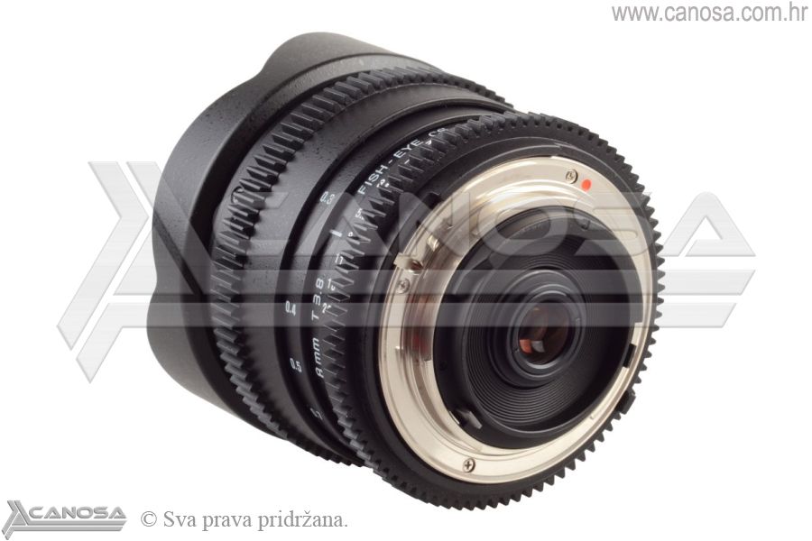 Samyang 8mm T3.8 VDSLR CS Diagonal Fish-eye Canon