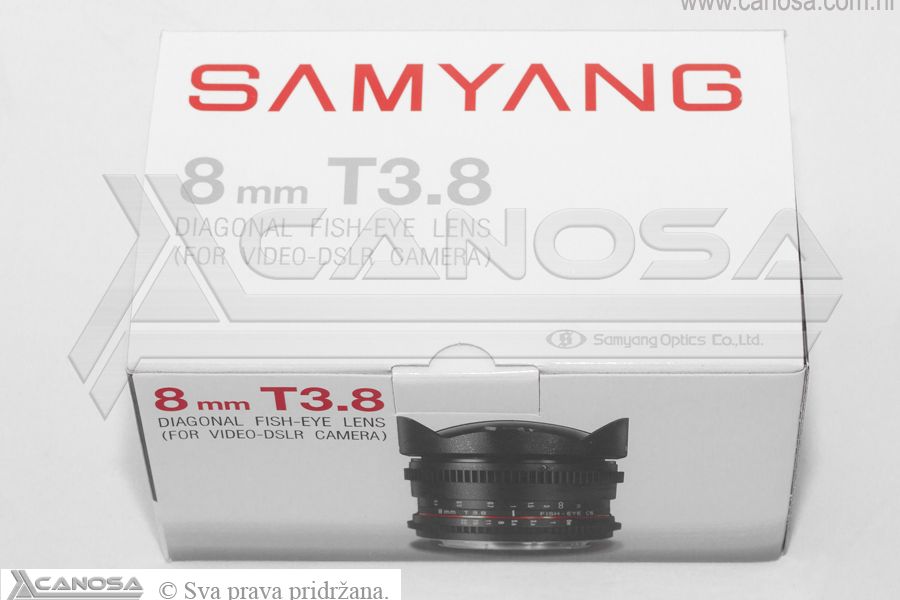 Samyang 8mm T3.8 VDSLR CS Diagonal Fish-eye Canon