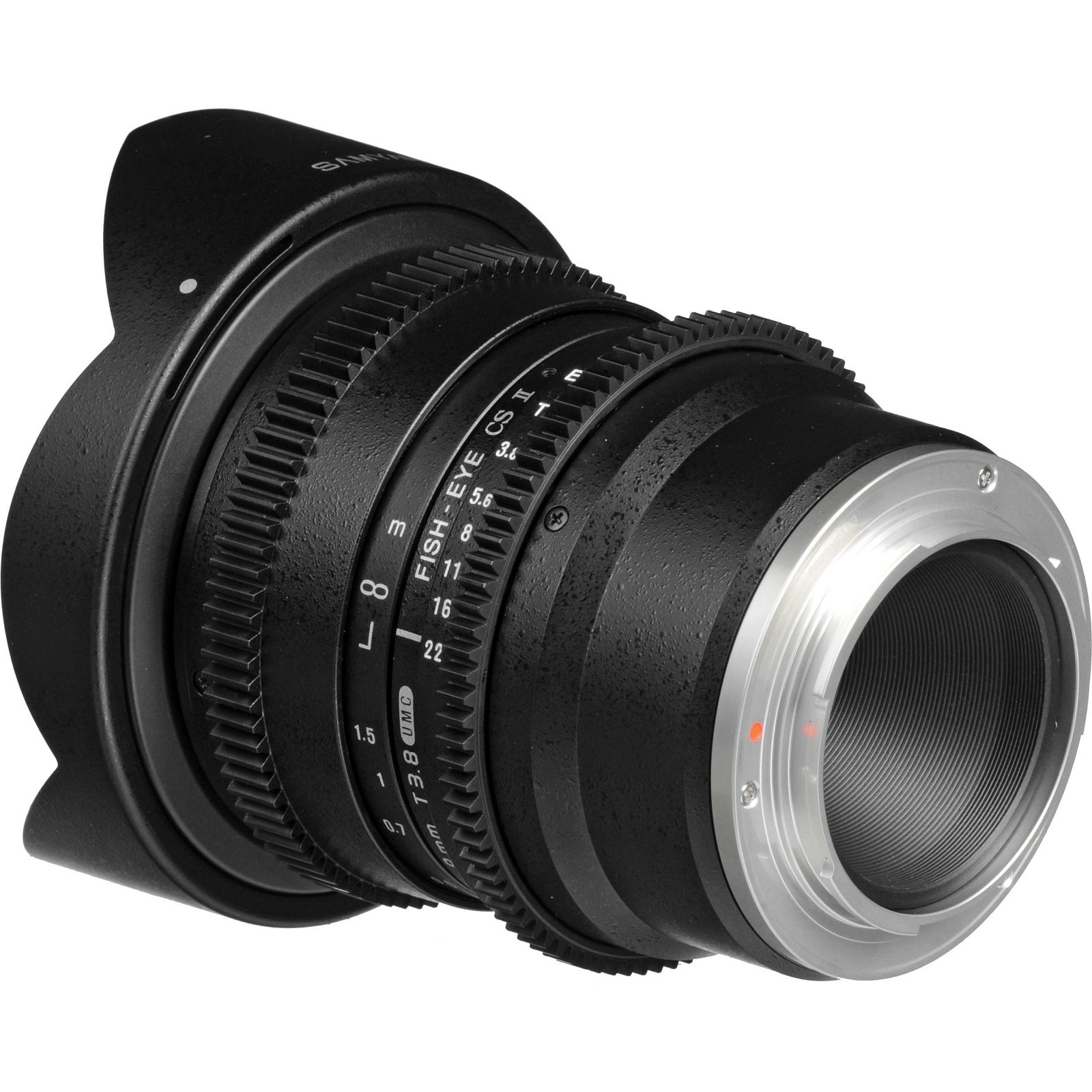 Samyang 8mm T3.8 VDSLR Sony E - Mount (Hood Detachable)