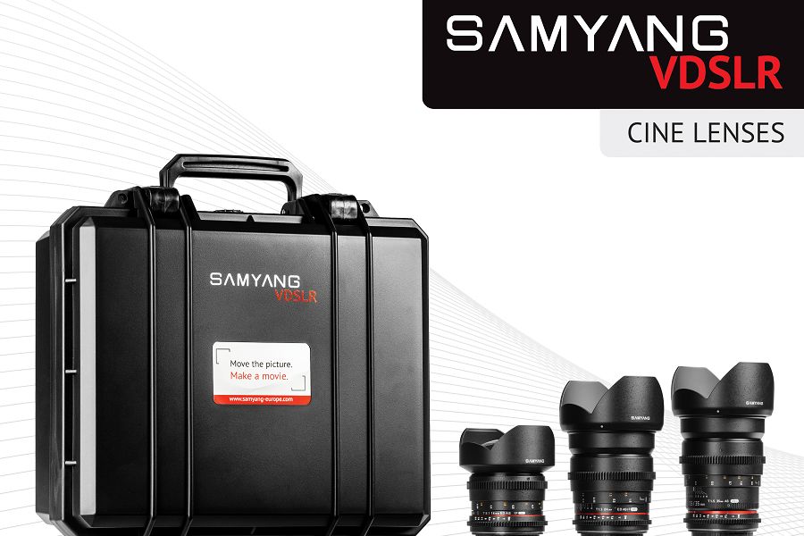 Samyang VDSLR Kit 1 = 14mm T3.1 + 24mm T1.5 + 35mm T1.5 + kofer za objektive za Canon