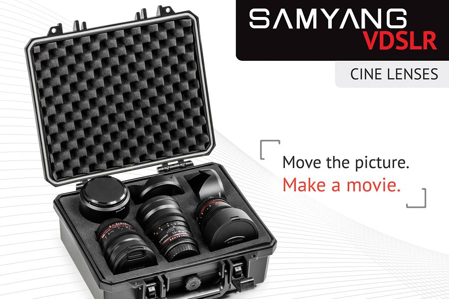 Samyang VDSLR Kit 1 = 14mm T3.1 + 24mm T1.5 + 35mm T1.5 + kofer za objektive za Canon