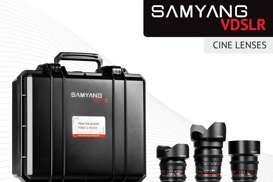 Samyang VDSLR Kit 2 = 14mm T3.1 + 85mm T1.5 + 35mm T1.5 + kofer za objektive za Sony