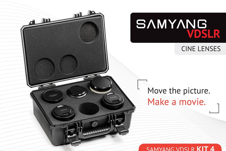 Samyang VDSLR Kit 4 = 14mm T3.1 + 24mm T1.5 + 35mm T1.5 + 85mm T1.5 + 500mm F6.3mm + kofer za objektive za Nikon