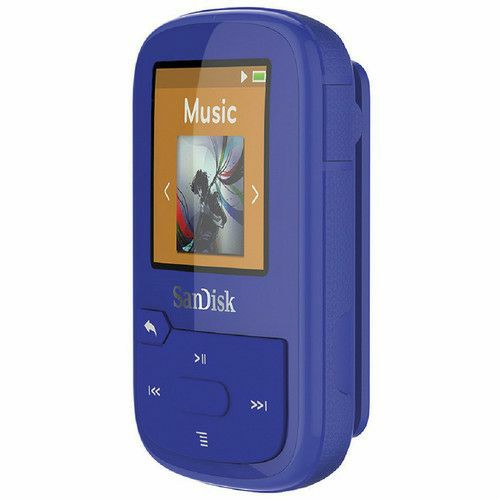 SanDisk 16GB Blue Clip Sport Plus Global MP3 player (SDMX28-016G-G46B)