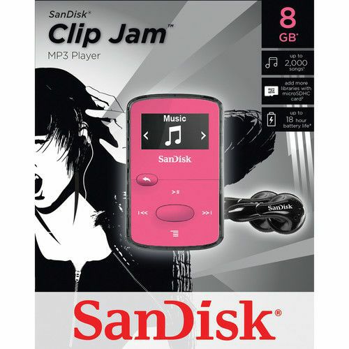 SanDisk Clip JAMBright Pink 8GB MP3 player (SDMX26-008G-G46P)