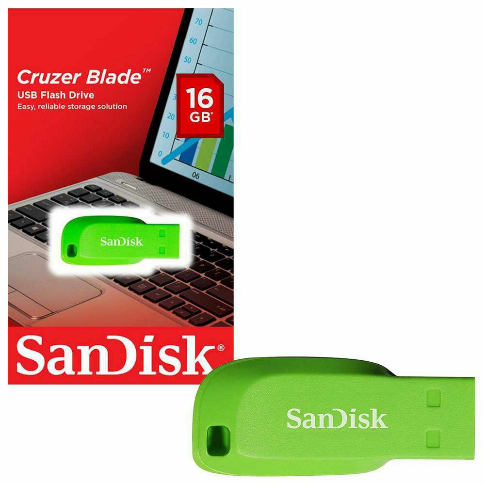 SanDisk Cruzer Blade 16GB Electric Green USB memorija (SDCZ50C-016G-B35GE)