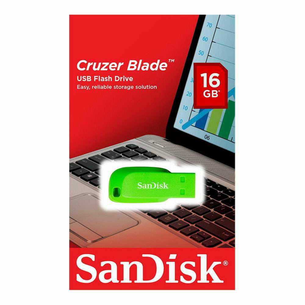 SanDisk Cruzer Blade 16GB Electric Green USB memorija (SDCZ50C-016G-B35GE)