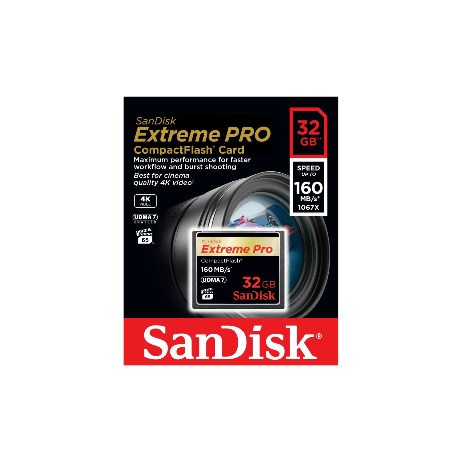 SanDisk Extreme Pro CF 160MB/s 32 GB VPG 65 UDMA 7 SDCFXPS-032G-X46 Compact Flash memorijska kartica