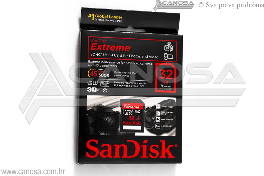 SanDisk Extreme SDHC Card 32GB 45MB/s SDSDX-032G-X46 memorijska kartica