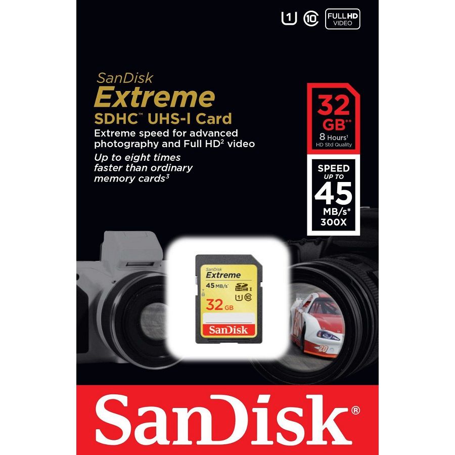SanDisk Extreme SDHC Card 32GB 45MB/s SDSDX-032G-X46 memorijska kartica