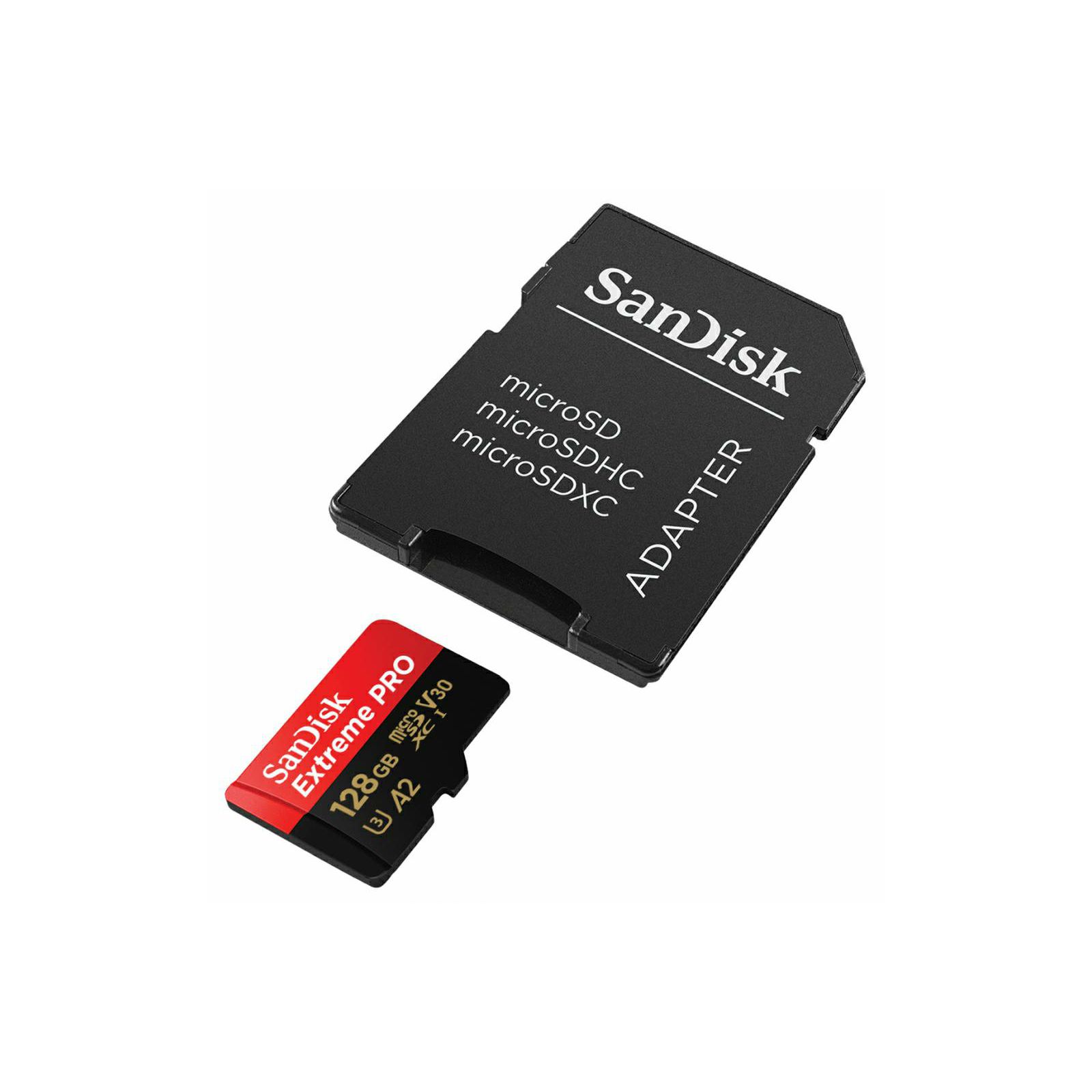 SanDisk microSD 128GB 200MB/S Extreme Pro + SD Adapter+ Rescue Pro Deluxe memorijska kartica (SDSQXCD-128G-GN6MA)