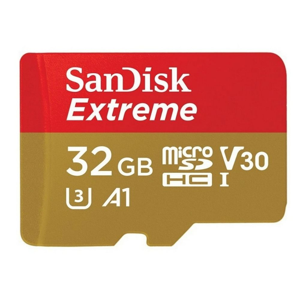 SanDisk microSDHC 32GB 100MB/s + SD Adapter for Action Sports Cameras - works with GoPro Messaging Extreme A1 C10 V30 UHS-I U3 memorijska kartica (SDSQXAF-032G-GN6AA)