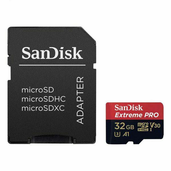 SanDisk microSDHC 32GB 100MB/s + SD Adapter + Rescue Pro Deluxe Extreme Pro A1 C10 V30 UHS-I U3 memorijska kartica (SDSQXCG-032G-GN6MA)