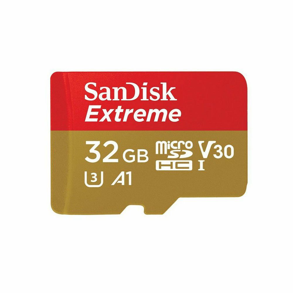 SanDisk microSDHC 32GB 100MB/s + SD Adapter + Rescue Pro Deluxe Extreme A1 C10 V30 UHS-I U3 memorijska kartica (SDSQXAF-032G-GN6MA)