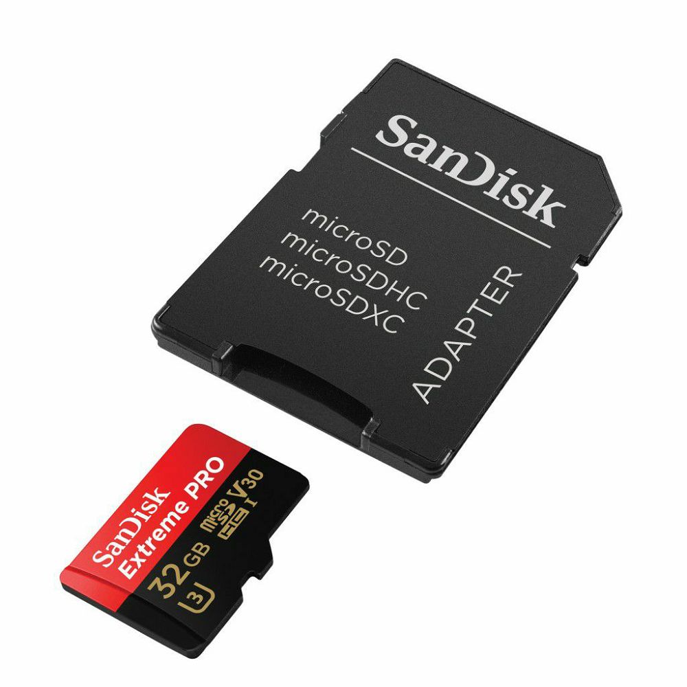 SanDisk microSDHC 32GB 95MB/s + SD Adapter + Rescue Pro Deluxe Extreme Plus V30 UHS-I memorijska kartica (SDSQXWG-032G-GN6MA)